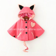 Small Ears and Tail Cloak Cape Woolen Jacket Children